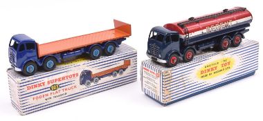 2 Dinky Toys. Foden 14-Ton Tanker (942). In 'Regent' red, white and blue livery. Together with a