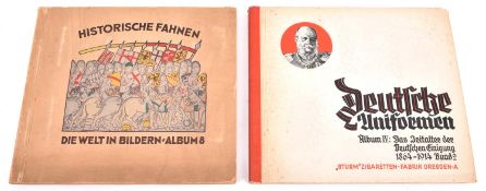A Third Reich cigarette card album "Deutsche Uniformen Album IV 1864-1914" 240 cards; another "