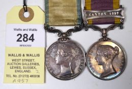 Pair: Baltic Medal 1856; Second China War Medal, 1 clasp Canton 1857, VF (both un-named as issued to