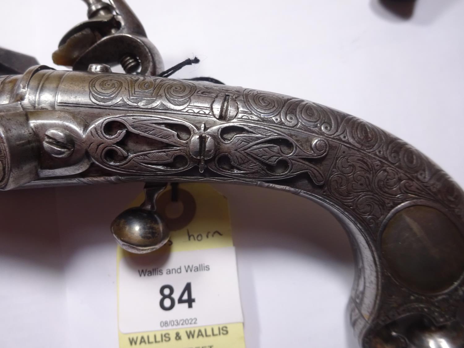 A good 22 bore Scottish all steel flintlock belt pistol, by John Murdoch of Doune, c 1760, 12" - Image 5 of 9