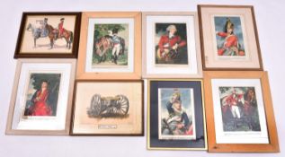 18 various colour prints of soldiers, mostly British of the Georgian era, generally GC £50-60