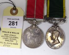 Pair: BEM, military, 1937 type (882 Sgt Ronald F Hannah KC, AF); Efficiency medal, Geo VI, with