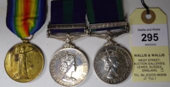 Victory medal (R.L. Hannah, I.E, Tel. Dept - Indian Engineers Telegraph Dept), VF (little staining