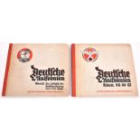 2 Third Reich cigarette card albums, "Deutsche Uniformen Album SA SS HJ", 240 cards; also "
