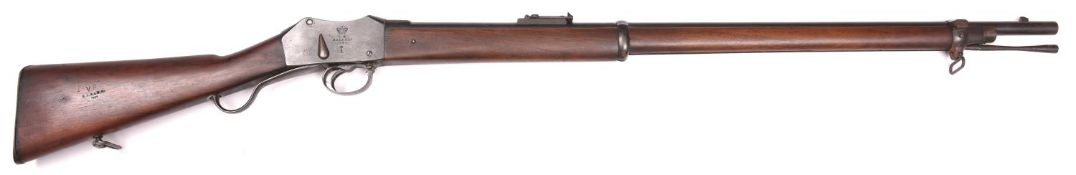 A .577/450" Mark II Martini Henry rifle, the 33" barrel having ordnance proofs and inspectors marks;