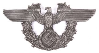 A Third Reich Police shako badge, GC (fixing wires AF) £60-80