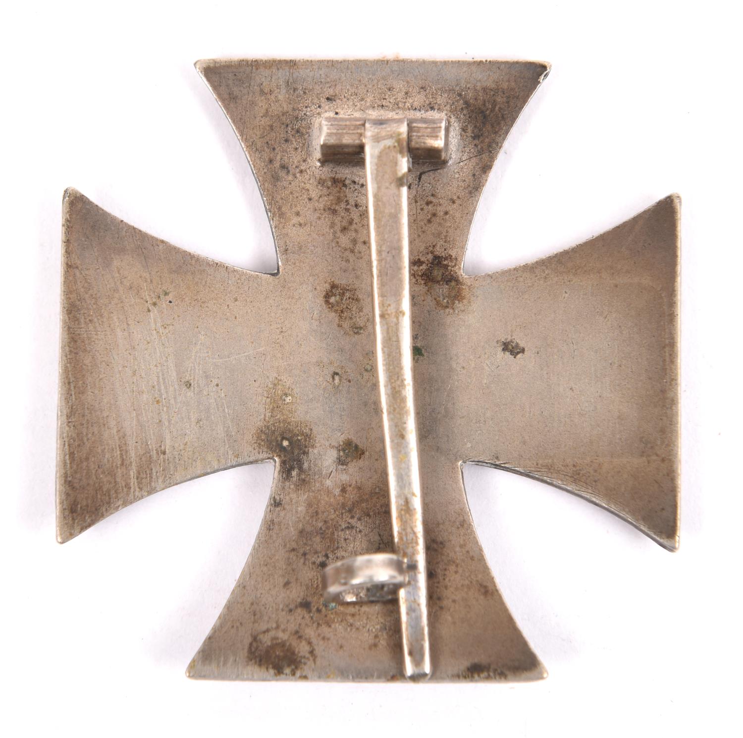 A 1939 Iron Cross 1st class, the back of the pin stamped "20", GC (requires cleaning). £50-60 - Image 2 of 2