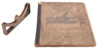 "Die Deutsche Wehrmacht" an album of Third Reich cigarette cards; also a brass clinometer. GC £30-35
