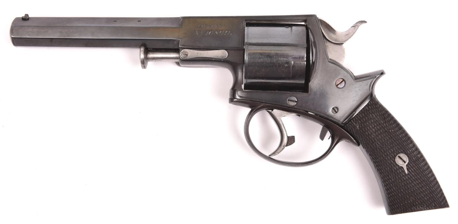 A 5 shot .440" RF Webley type double action revolver marked to Walsall Police, octagonal barrel - Image 2 of 2