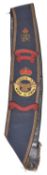 A scarce RAF Drum Major's sash, Geo VI cypher, "Linton on Ouse Band", and RAF crest applied in