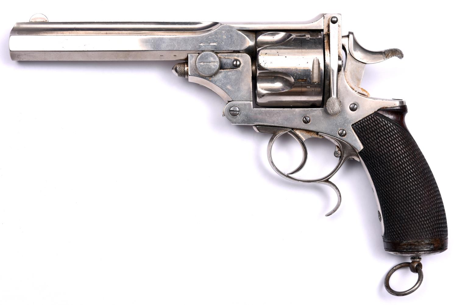 A 5 shot .577" centre fire Bland-Pryse type double action revolver, 11" overall, octagonal barrel - Image 2 of 5