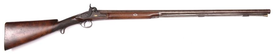 A good percussion single barrelled sporting gun, by Thomas Keck Hutchinson, overall length 48",