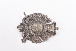 A Vic London Rifle Brigade officer's pouch belt badge. GC £40-50