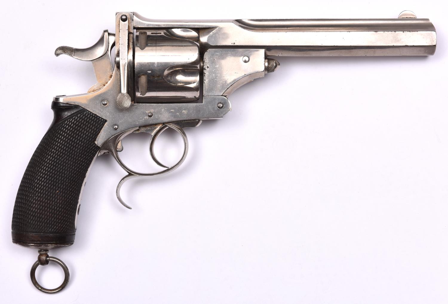 A 5 shot .577" centre fire Bland-Pryse type double action revolver, 11" overall, octagonal barrel