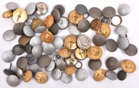 A large quantity of Third Reich tunic buttons, army, naval and Luftwaffe, 118 in total. GC £150-175