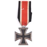 A 1939 Iron Cross 2nd class, the ring stamped "123" (the last figure indistinct, could be 5 or 8),