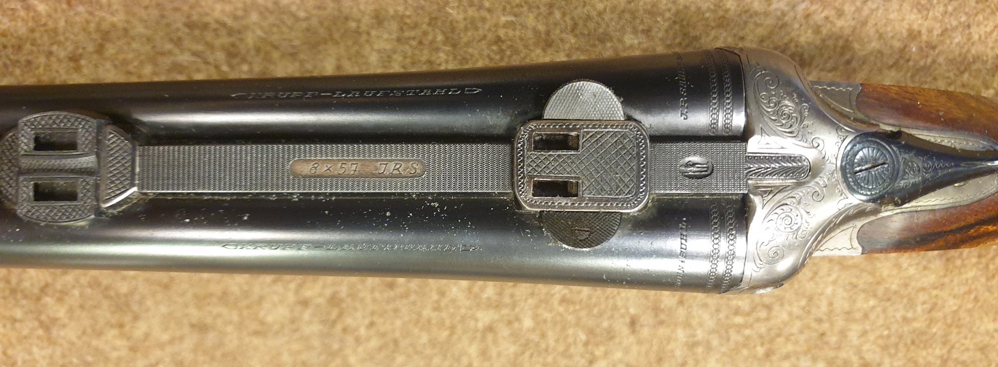 **A good double barrelled side by side 12 bore/8x57mm top lever hammerless boxlock non ejector - Image 2 of 4