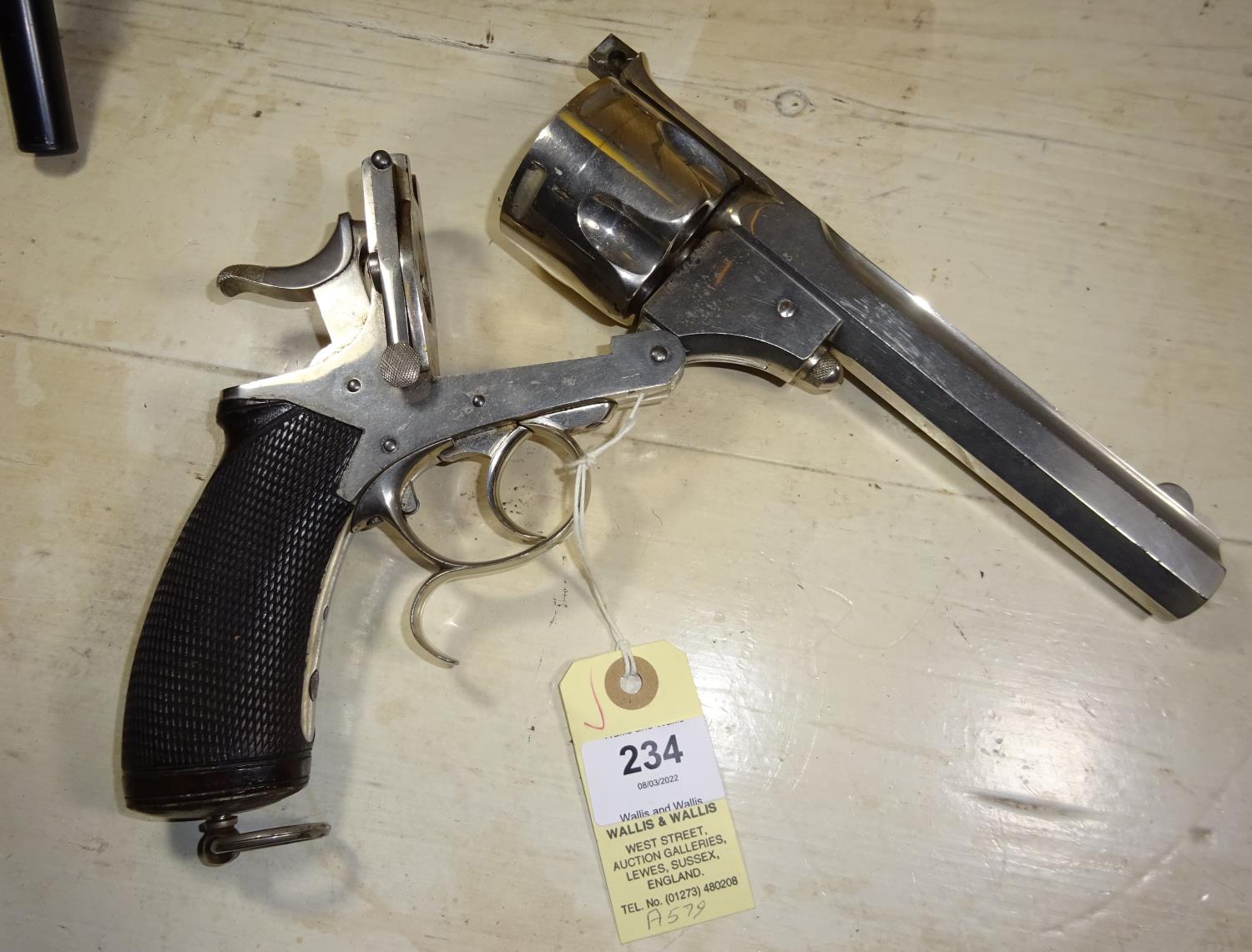 A 5 shot .577" centre fire Bland-Pryse type double action revolver, 11" overall, octagonal barrel - Image 3 of 5