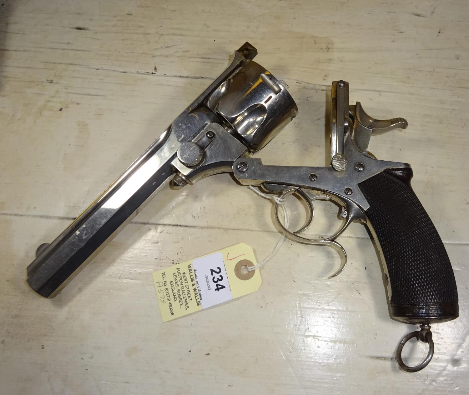 A 5 shot .577" centre fire Bland-Pryse type double action revolver, 11" overall, octagonal barrel - Image 5 of 5