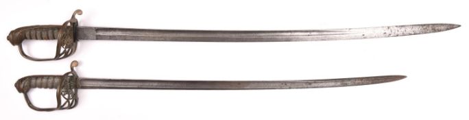 An 1845 Infantry officer's pattern sword, the underside of the hilt stamped "43D 14", Poor Condition
