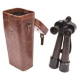 A pair of WWI Austrian periscope binoculars, marked "Carl Zeiss Jena" etc, in their original leather