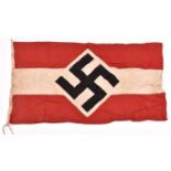 A Third Reich Hitler Youth flag, stitched construction 85 x 150 cm, edge marked "Berlin 1939". GC £