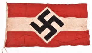 A Third Reich Hitler Youth flag, stitched construction 85 x 150 cm, edge marked "Berlin 1939". GC £