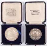 An RAF Small Arms Association silver medallion, in its fitted case of issue, HM date 1938, 44mm