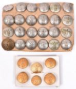 30 Third Reich political tunic buttons, 7 gilt washed, 23 alloy colour. GC £300-350