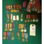 Miniature medals: OBE 2nd type civil; MBE ditto (2) and mil type; group of seven: CBE, BWM, Victory,