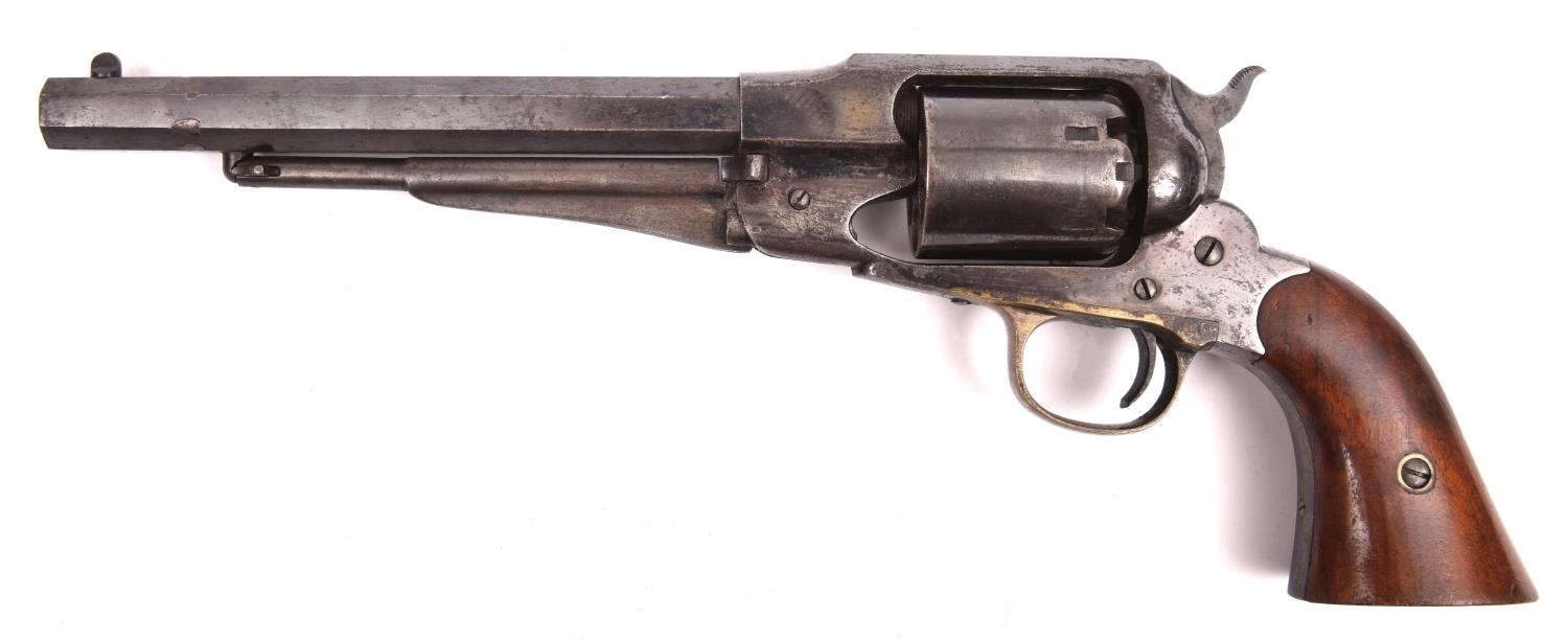 A 6 shot .44" Remington New Model Army single action percussion revolver, number 102502, with - Image 2 of 2