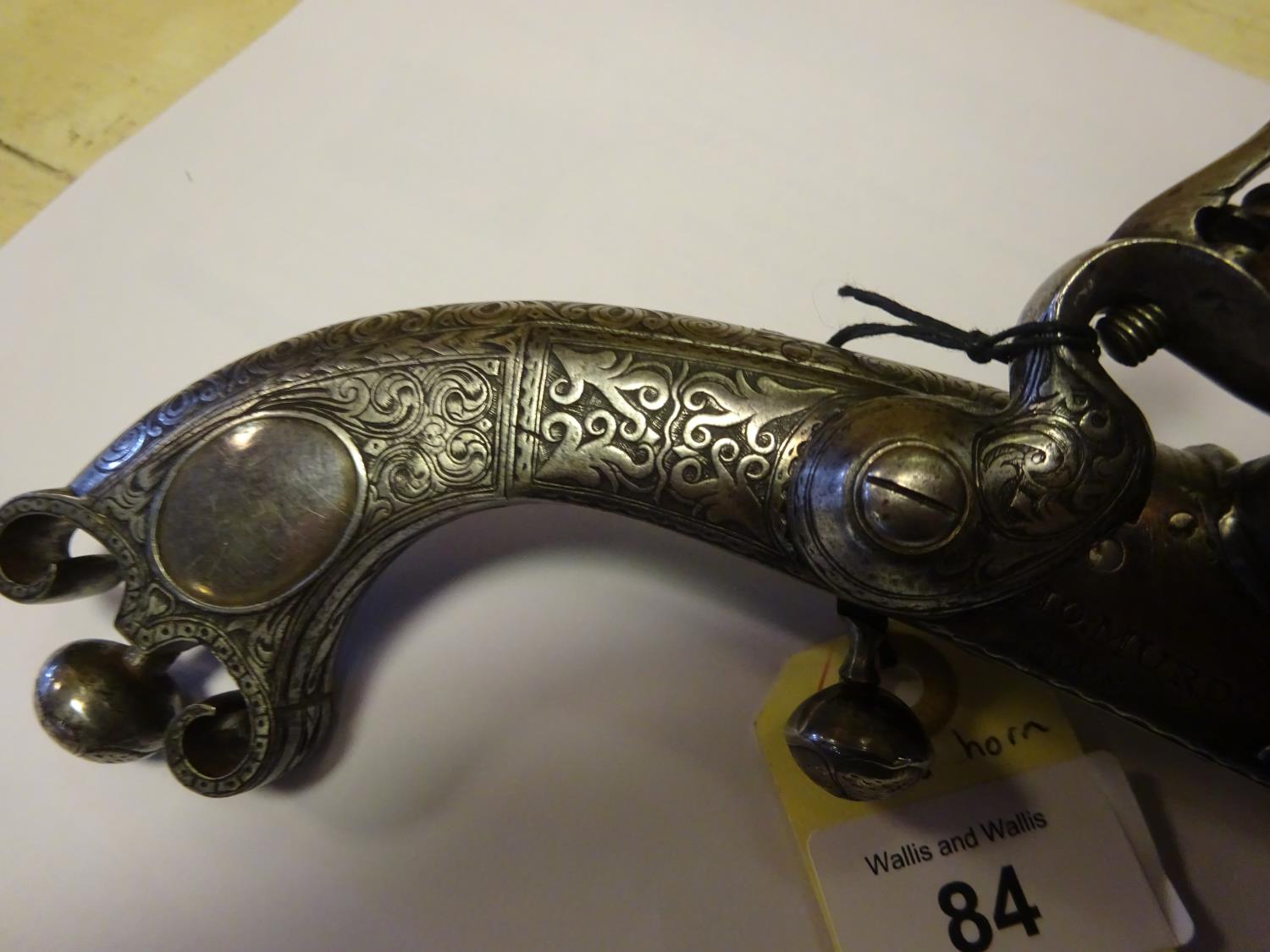 A good 22 bore Scottish all steel flintlock belt pistol, by John Murdoch of Doune, c 1760, 12" - Image 8 of 9