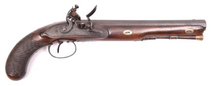 An 18 bore flintlock duelling pistol, by Ketland & Co, c. 1815, 15½" overall, sighted octagonal