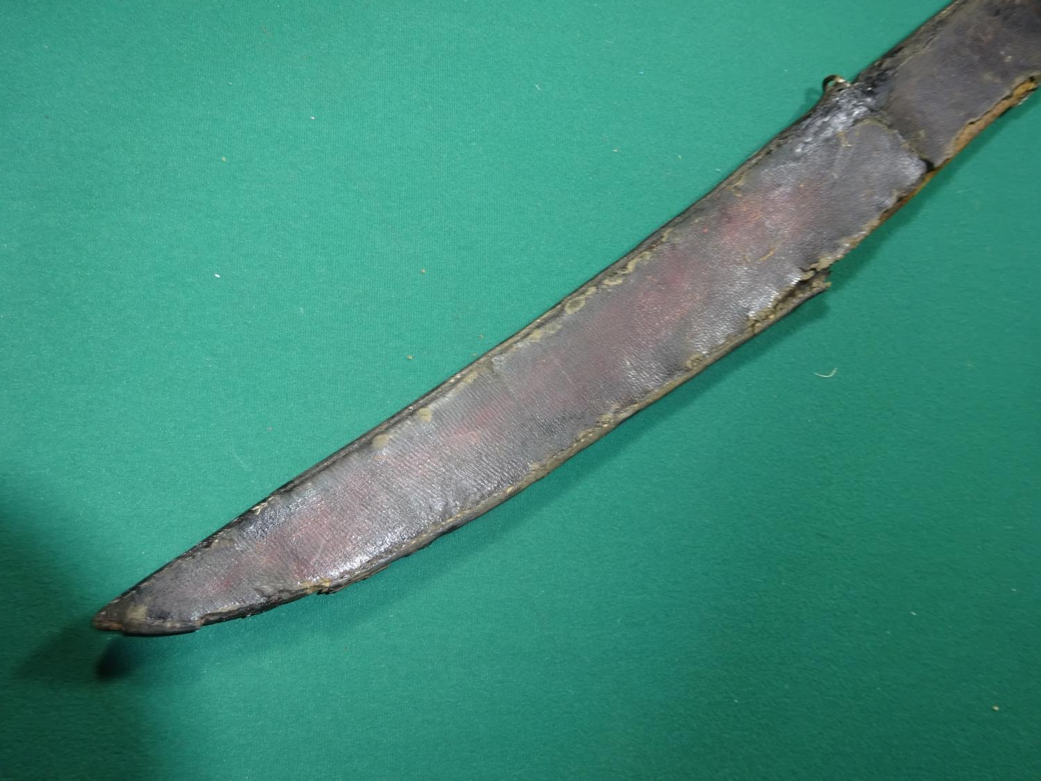 An 1804 pattern Naval cutlass, slightly curved blade 26" with narrow fullers and deeply stamped on - Image 8 of 10