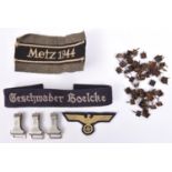 Third Reich items, various: including Geschwader Boelcke cuff title; naval cap eagle, 3 dagger