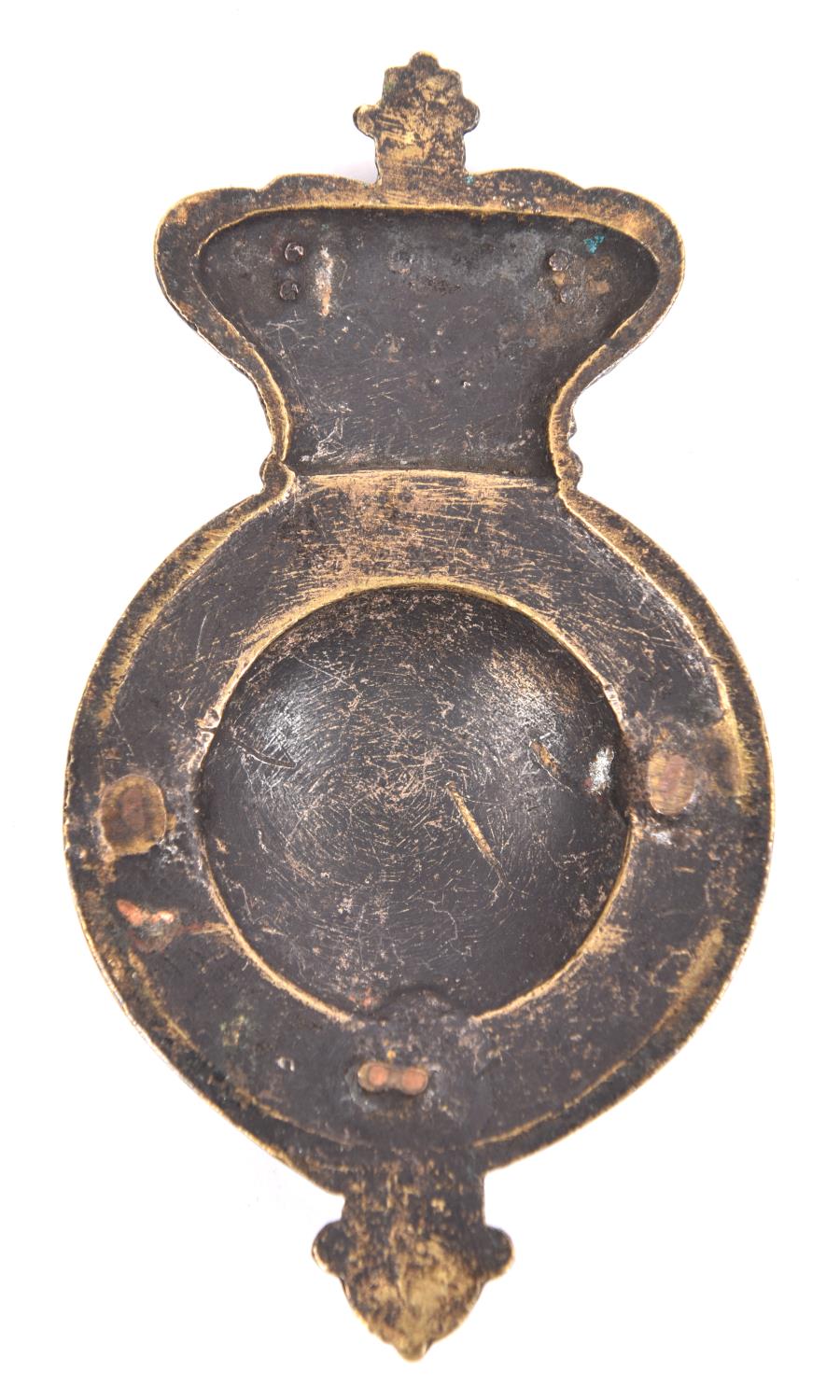 A darkened brass martingale badge of the 1st Oxfordshire Light Horse, with Guelphic crown, GC (all - Image 2 of 2