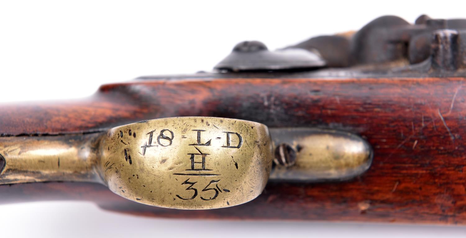 A .75" modified 1796 pattern flintlock holster pistol to the 18th Light Dragoons, 9" barrel with - Image 2 of 2