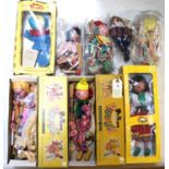 16x Pelham Puppets, etc. Including 5x boxed examples; Cinderella. A Clown. Gypsy Girl. A Junior