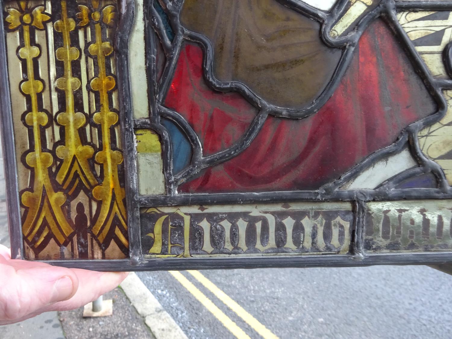 2x circa 16th Century Stained Glass panels, likely to be of Flemish (Bruges) origin. One depicting - Image 5 of 6