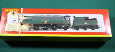 A Hornby 00 gauge BR West Country class 4-6-2 Tender Locomotive (R2282). RN 34091 'Weymouth'. In