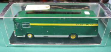 A Spark AEC Racing Car Transporter for Team Lotus. A 1967 season vehicle in Lotus green with