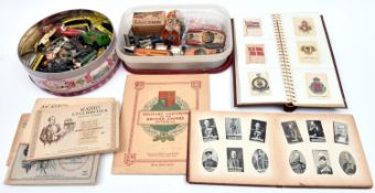 A quantity of Postcards, Cigarette cards, etc. Including; a Postcard album of late 19th/early 20th