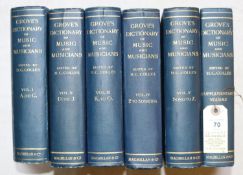 16x books including antiquarian books. Including; 5 volume edition of Grove's Dictionary of Music.
