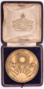 A large bronze medal for the Sunbeam Motor Cycle Club 'The Pioneer Run'. Art Deco style medal