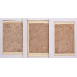 3x framed 19th Century railway maps printed by the Weekly Dispatch, from the Dispatch Atlas. North