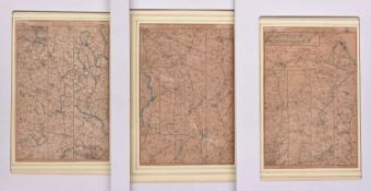 3x framed 19th Century railway maps printed by the Weekly Dispatch, from the Dispatch Atlas. North