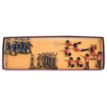 21x 1950s/60s Britains soldiers from 3 different sets. 7x US infantry with rifles at the slope. 6x