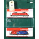 2 Fleischmann N gauge Locomotives. An OBB Bo-Bo Electric Locomotive (731129). RN 1116 168-6. In VEGA