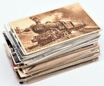 Approx 200 postcards, mainly early 20th Century and railway examples and railway photographs.