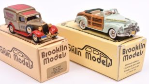 2 Brooklin Models White Metal Models. BRK.16 Dodge Van. An example in metallic gold and red '